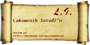 Lakomcsik István névjegykártya